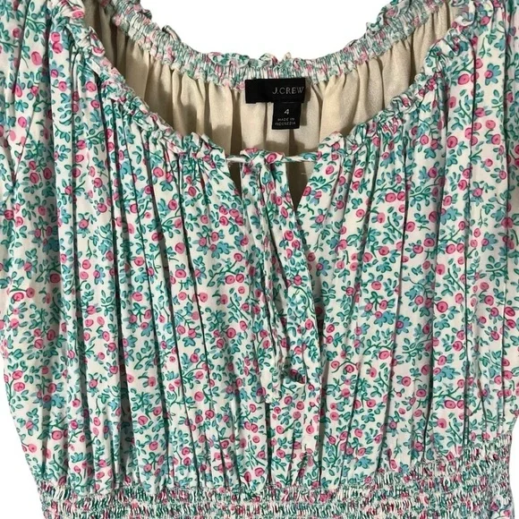 J. CREW Puff-Sleeve Midi Dress in Floral AO886 - Picture 7 of 15